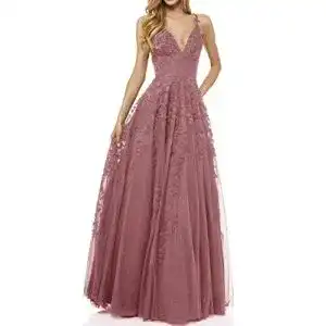 Ballkleid luckyshe damen sexy v ausschnitt abendkleider elegant