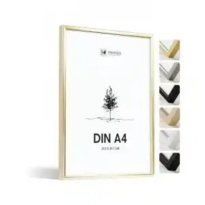 Bilderrahmen heimlich a4 21x30 cm aluminium metall gold