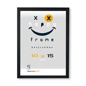 Bilderrahmen stetas 10x15 cm schwarz happy frame acrylglas