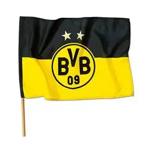 Bvb fahne borussia dortmund stockfahne 90x60 cm