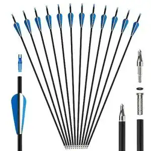 Carbonpfeile reawow 12er pfeile fuer bogenschiessen 30 zoll