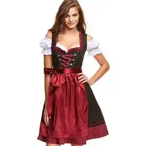 Dirndl damen adelstrachten midi set 3 teilig mit bluse u schuerze
