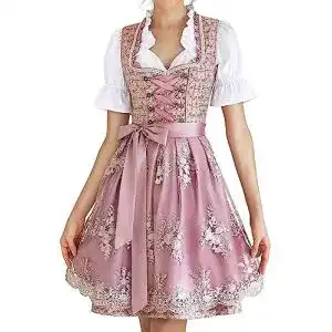 Dirndl damen eiission midi trachtenkleid inkl trachtenrock