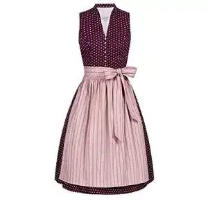 Dirndl damen nuebler dirndl rita weinrot rosa hochgeschlossen