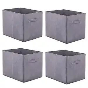 Faltbox owelth 4 stueck aufbewahrungsbox stoff 32x38x32 cm