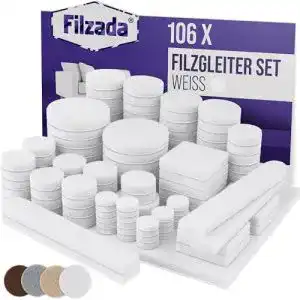 Filzgleiter selbstklebend filzada set 106 stueck eckig und rund
