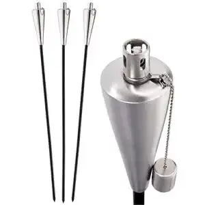 Gartenfackel blumanda gastro fackel edelstahl oellampe