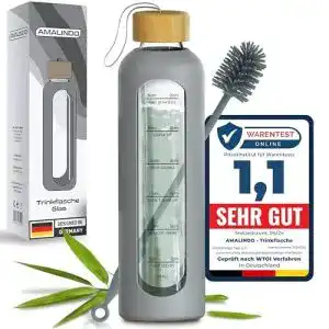 Glas trinkflasche 1l amalindo glasflasche 1 liter