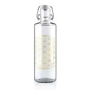 Glas trinkflasche 1l soulbottles 10l flower of life
