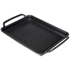 Grillplatte monix solid gestreifte 40 cm aus aluminiumguss
