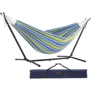 Haengematte mit gestell vivere oasis double cotton hammock