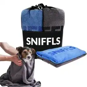 Hundehandtuch sniffls 2x premium extra saugfaehig