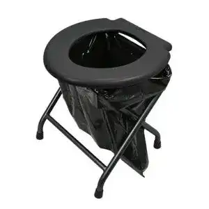 Klapptoilette 24ocean mobile set schwarz wc klo camping