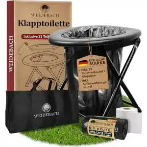 Klapptoilette weidebach stabile campingtoilette