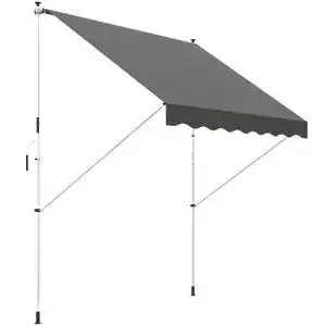 Klemmmarkise 3m outsunny klemmmarkise mit handkurbel