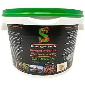 Kompostwuermer superwurm kompostwurm mix 250g ca 300 st