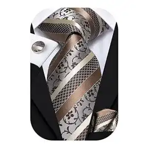 Krawatte hi tie herren schwarz paisley plaid streifen einfarbig set