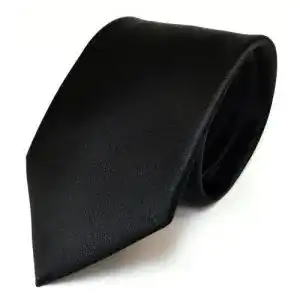 Krawatte tigertie herren klassische 8 cm satin in schwarz