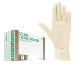 Latexhandschuhe sf medical products gmbh m weiss 100 stueck