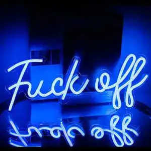 Neon schild ineonlife fuck off neon schild blau led led schriftzug