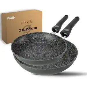 Pfanne mit abnehmbarem griff divory pfannenset 2 teilig 24cm
