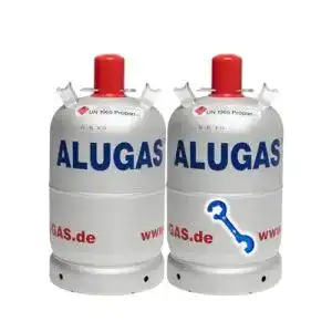 Propangasflasche alugas 2x 11 kg gasflasche fuer camping leer