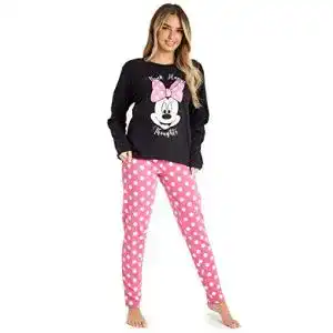 Pyjama damen disney schlafanzug damen lang stitch set