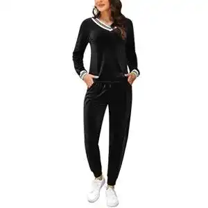 Pyjama damen totatuit schlafanzug damen lang zweiteiler samt