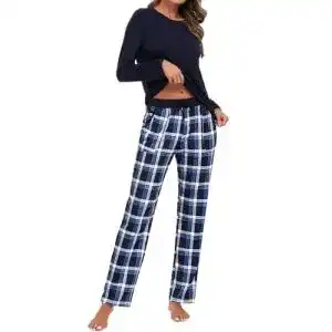 Pyjama damen uniexcosm schlafanzug baumwolle pyjama set