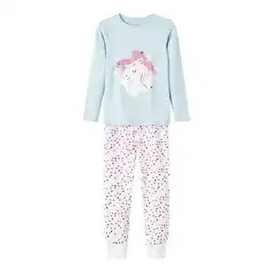 Pyjama kinder name it maedchen nkfnightset real teal unicorn