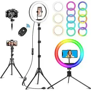 Ringlicht stally mit 63 zoll stativ handy 10 2 zoll ringleuchte