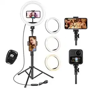 Ringlicht uphitnis mit stativ 10 zoll mit 63 zoll stativ selfie