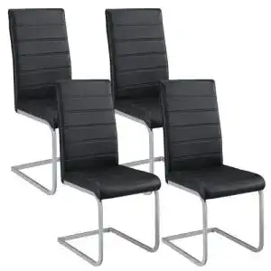 Schwingstuhl juskys freischwinger vegas 4er set esszimmerstuehle