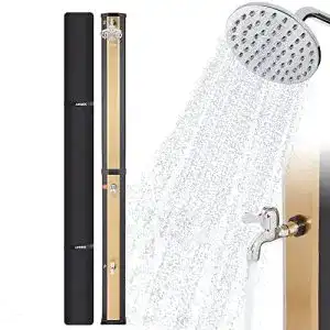 Solardusche arebos 35 l mit integrierter fussdusche