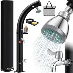 Solardusche kesser bogen mit metall duschablage