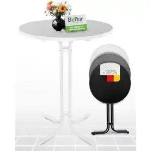 Stehtisch befair klappbar weiss 70 cm rund nico stabiler