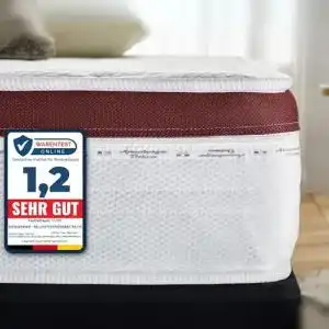 Taschenfederkernmatratze 180 x 200 arensberger deluxx 9 zonen