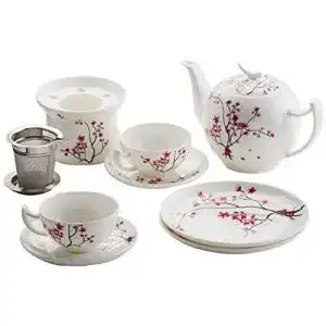 Teeservice tealogic white cherry tealogic 2 pers cherry blossom