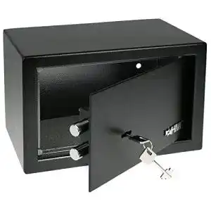 Tresor hmf 49200 02 safe mit schluessel moebel 31 x 20 x 20 cm