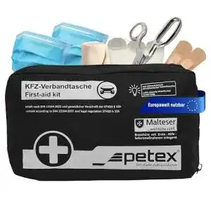 Verbandskasten petex kfz verbandtasche schwarz