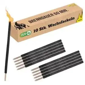 Wachsfackel nico feuerwerk 10 stueck brenndauer 60 min