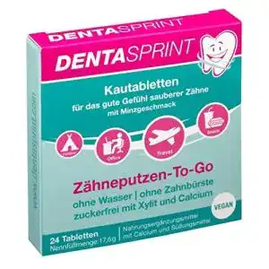 Zahnputztabletten dentasprint 24 ohne zahnbuerste