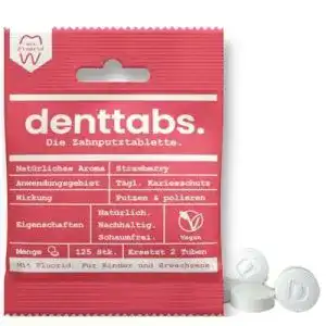 Zahnputztabletten denttabs erdbeergeschmack 125 stk