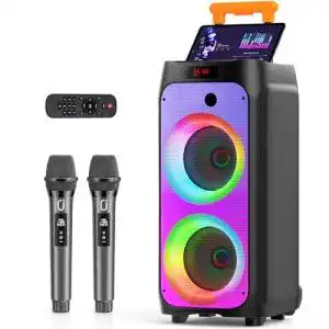 Auna karaoke anlage jyx mit 2 drahtlosen mikrofonen