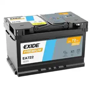 Autobatterie 72 ah exide 72ah 720a ea722 premium lb3