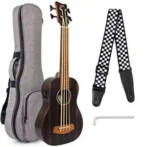 Bass ukulele aklot elektroakustik 30 zoll afrikanisches blackwood