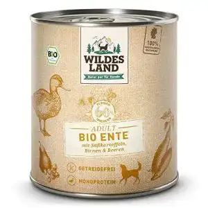 Bio nassfutter hund wildes land nassfutter bio ente
