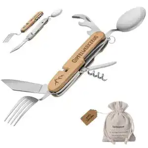 Camping besteck set gipfelgaudi all in one camping besteck