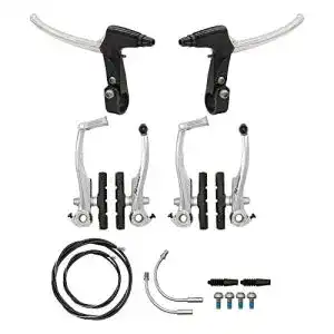 Fahrradbremse p4b komplettes v brake bremsen set in silber