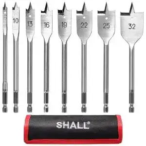 Flachfraesbohrer shall spatenbohrer set holz 8 teilig 1 4 zoll